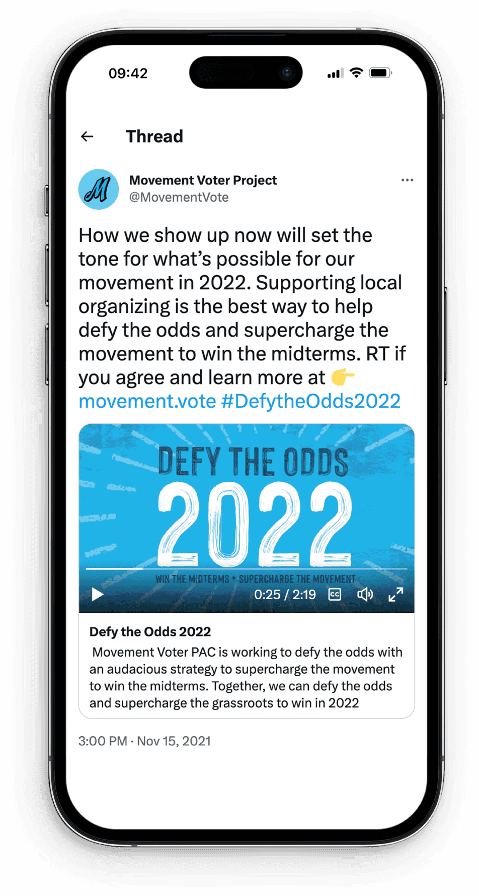 MVP Defy the Odds Tweet